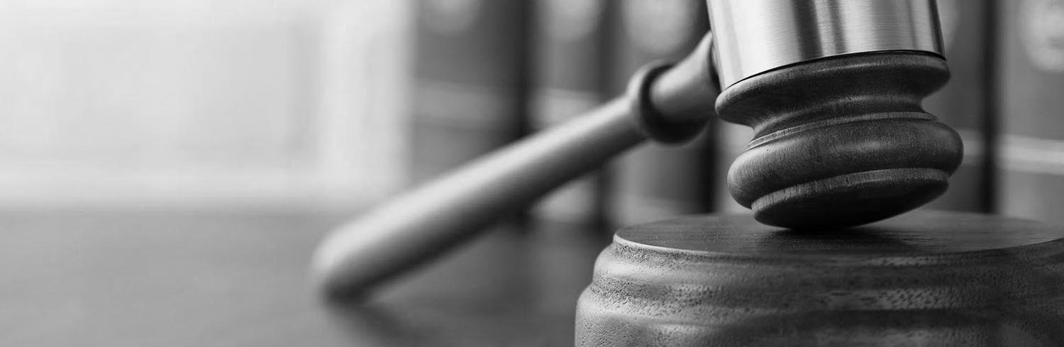 wooden gavel and block